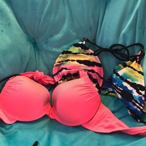 Two bathing suit tops